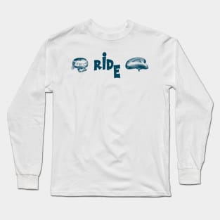 Vintage Bike Elements  with pedal, crank and bell. Ride a Bike and Enjoy the moment Long Sleeve T-Shirt